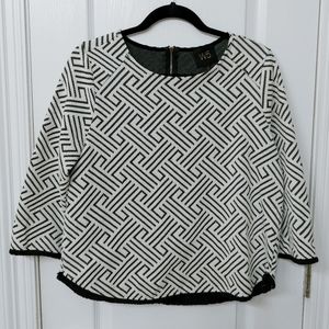 Anthropologie W5 Black & White Top